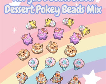Acrylic Doulde Sided Dessert Pokey Beads Mix