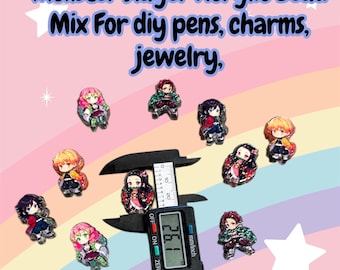 Monster Slayer Acrylic Bead Mix For diy pens, charms, jewelry,