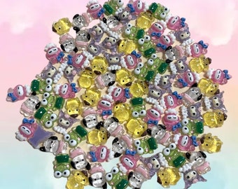 Kawaii San Friends Body  Resin Charms, Nail Art, Nail Decoration, DIY, Jewelry Making Supplies