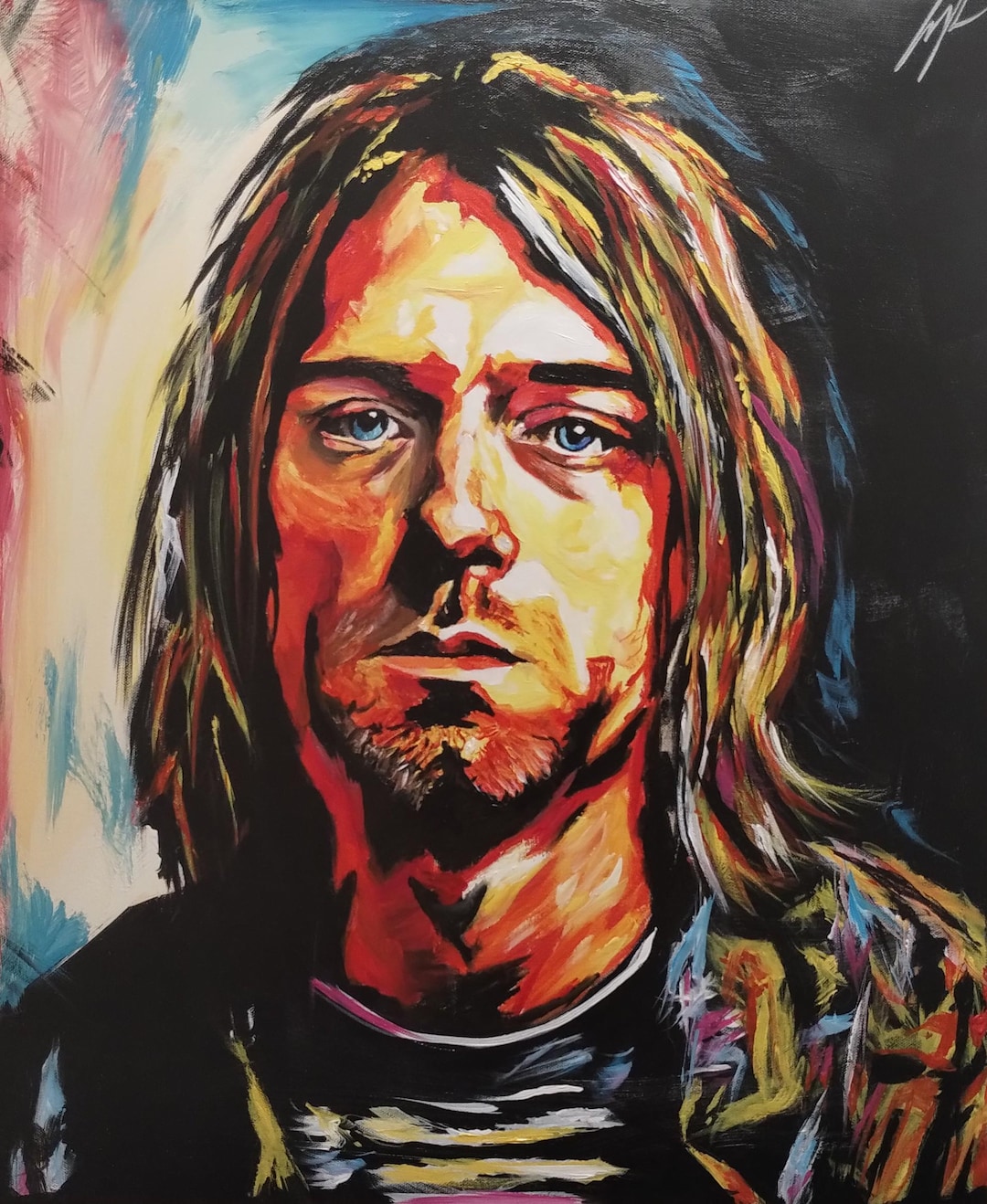 Kurt Cobain Original Portrait Painting - Etsy