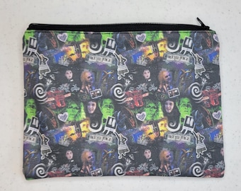 Beetlejuice Cotton Pouch: Spooky Makeup Bag