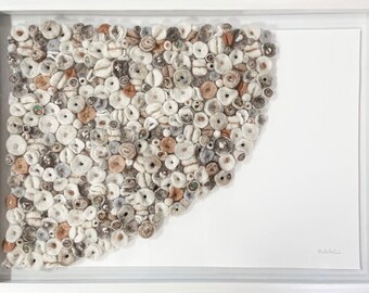 PRE-ORDEN/ALITERACIÓN - Arte colorido enmarcado en fieltro. Textiles orgánicos en vibrantes tonos tierra. Decoración de pared en fieltro húmedo y agujado.