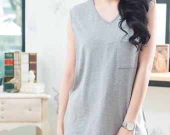 Soft Maternity/Nursing Tank | Breastfeeding Tank Tops | New Mom Gift | Baby Shower | Maternity Tops | Nursing Cover | Nursing Clothes - Gray