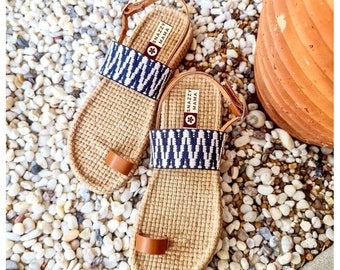 HANDMADE Toe Ring Sandals with Straps | Boho Chic Sandals |  Summer Sandals