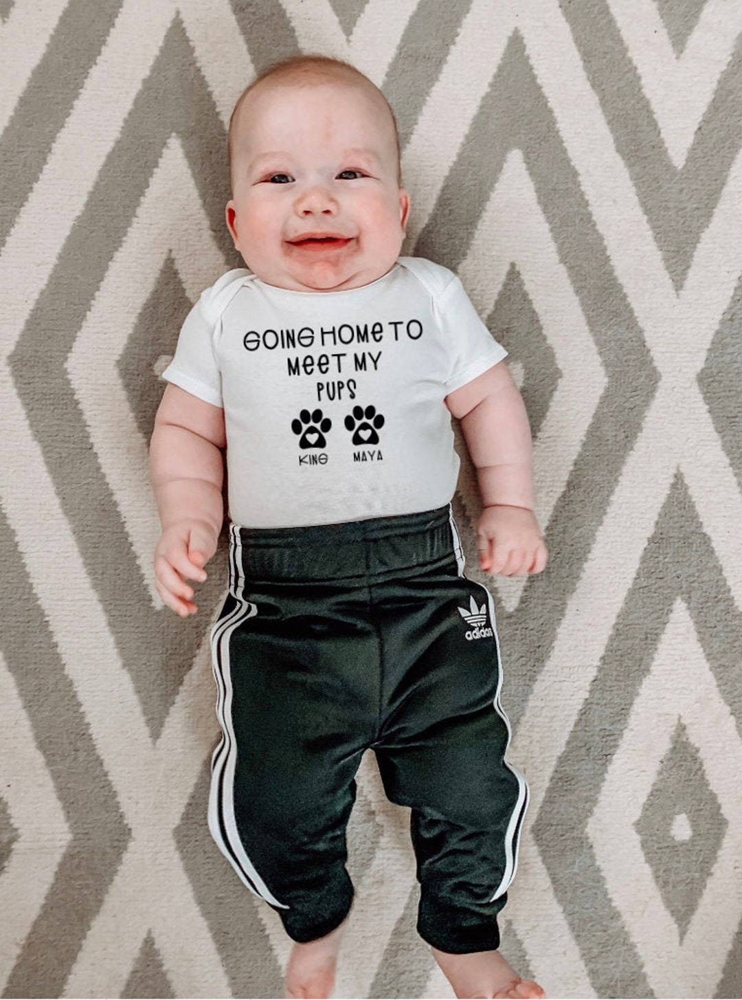 Going Home to Meet My Pups Custom Onesie® Dog Onesie Dog Etsy