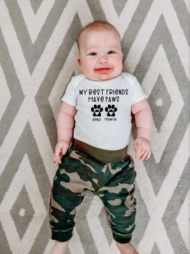 Download My Best Friends Have Paws Custom Onesie® Baby Onesie Custom | Etsy