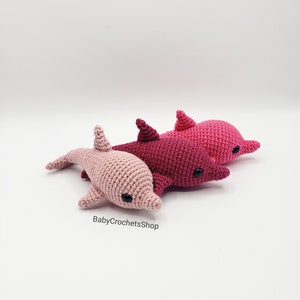 Dolphin toy handmade plush crochet dolphin birthday gift toddler nursery decor baby shower gift get well gift cuddle toy stuffed dolphin