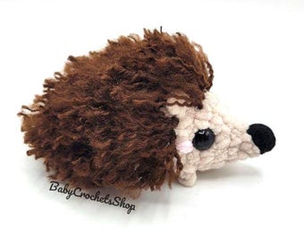 Crochet plush hedgehog toy woodland animal children's toy