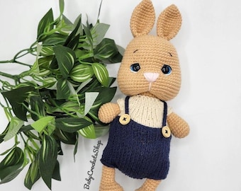 Crochet bunny toy nursery decor baby shower gift amigurumi bunny