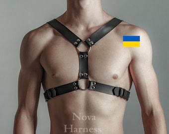 Chest Harness Men, Bdsm Harness, Bondage Top Harness, Gay Harness, Mens Body Harness for Him, Male Leather Harness, Black Harness Custom