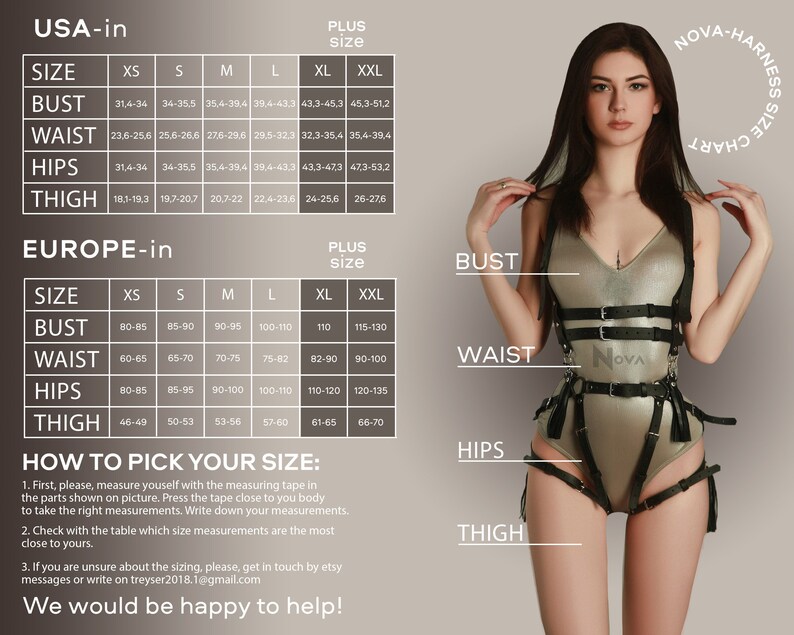 Leather Garters Belts Thighs Harness Leg Bondage Harness image 6