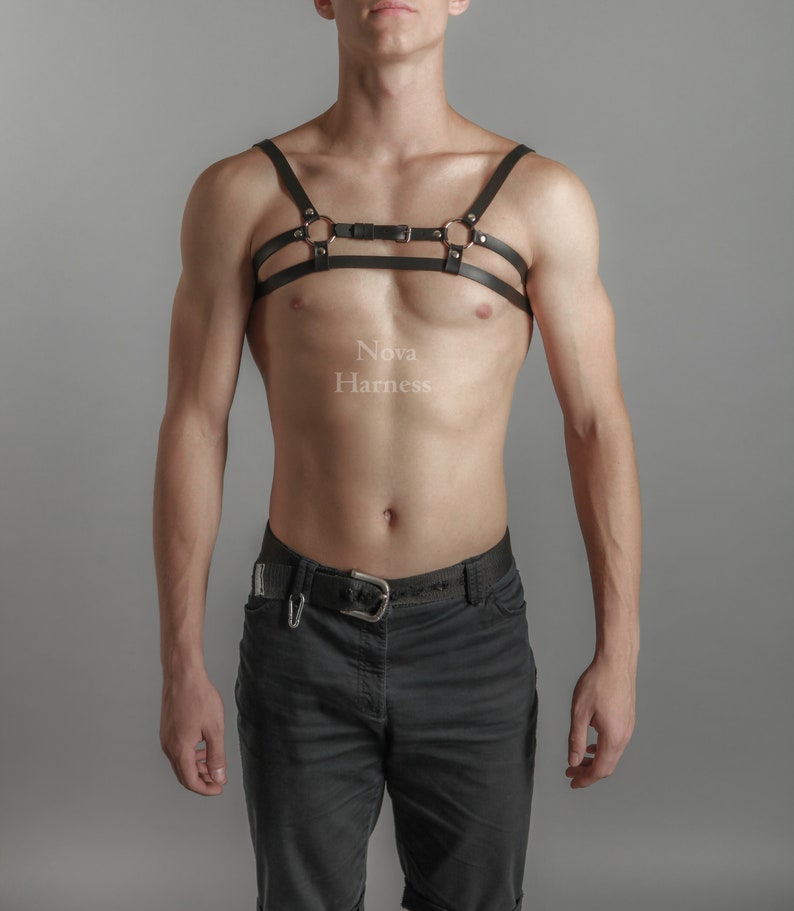 Male Chest Harness Men Harness Men Leather Harness Chest Etsy