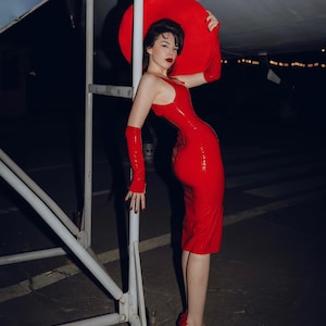 Tight Red Dress - Etsy