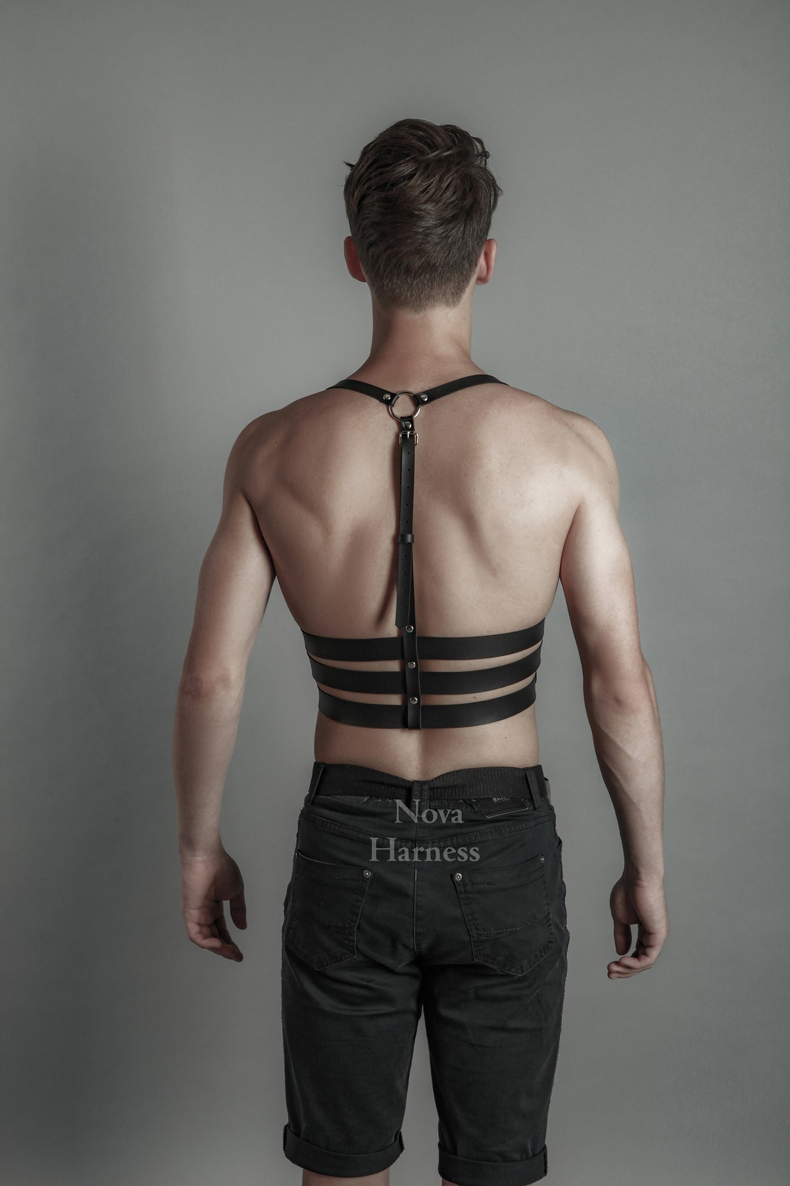 CUSTOM Mens Leather Harness Mens Body Harness Chest Harness Etsy