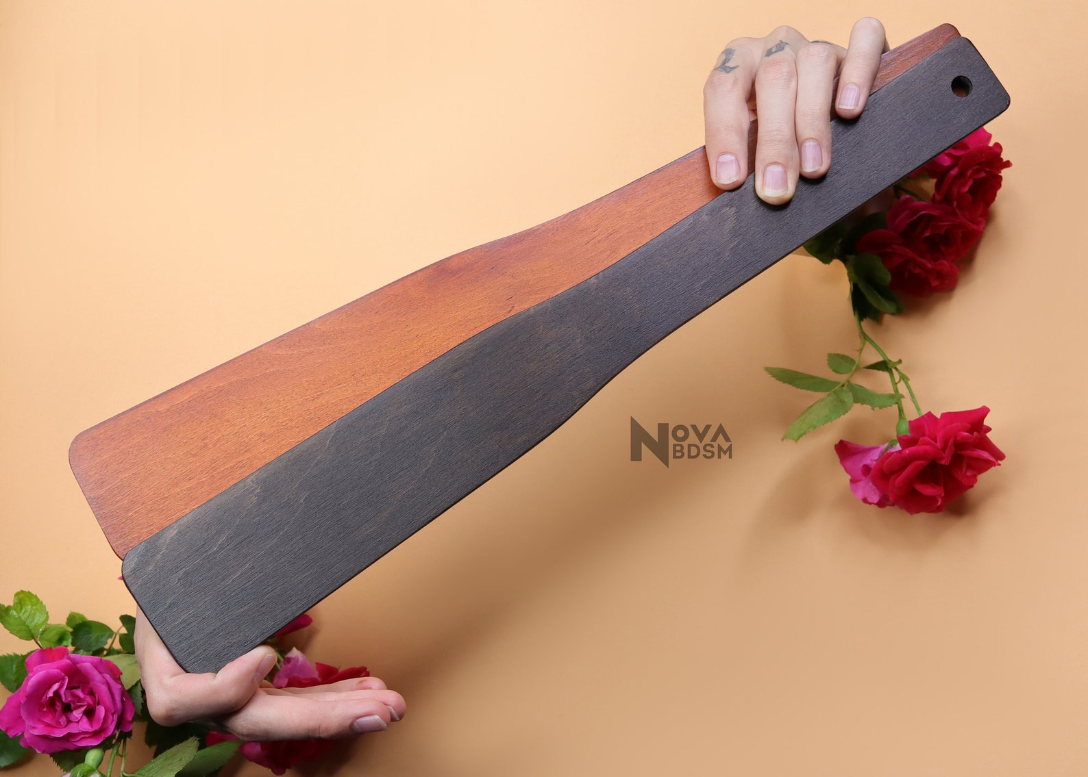 OTK Paddle, spanking paddle, bdsm handmade wood paddle, sex impact play, couples quarantine, erotic toys, spanking, bdsm paddle, paddle image 8