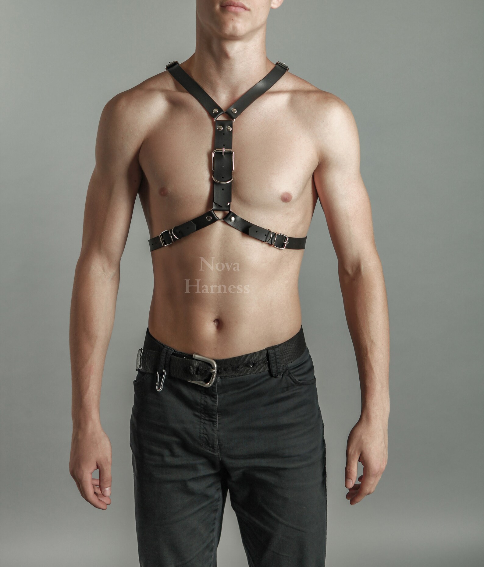 Men Harness Mens Body Harness Men Leather Harness Chest Etsy