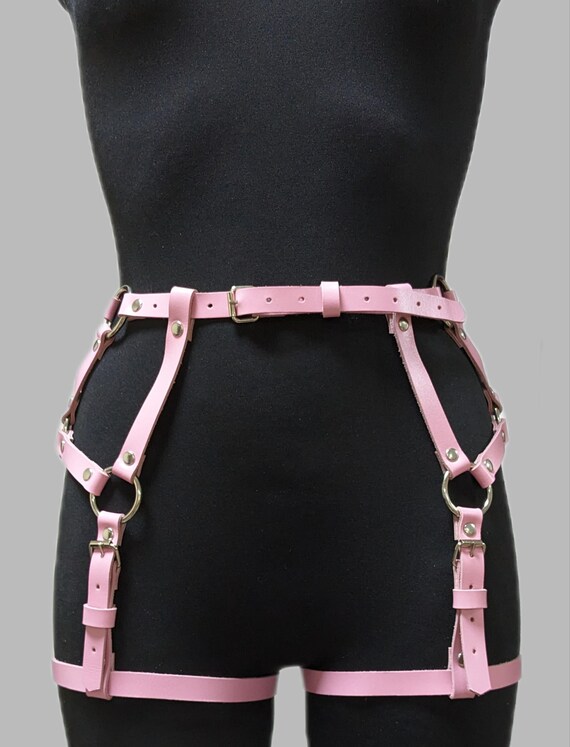 Bondage Style Lingerie Women's Punk Body Chain Belt PU Leather