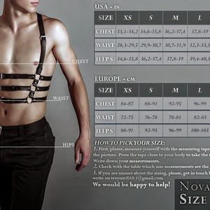 Burning Man Triple Male Harness Cage Chest One Shoulder Top Steampunk Bra Festival Accessories Cyberpunk Costume Viking Outfit for Men Body image 6