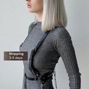 Women harness, leather harness, Waist Harness Harness Belts, black Leather Harness, Body Bondage,  Women, Chest Harness,  Belt Strappy