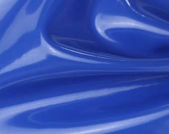 Royal Blue Latex Material Fabric Shiny Vinyl Glossy Rubber Stretch Nylon Metre for Sewing Clothes Clothing