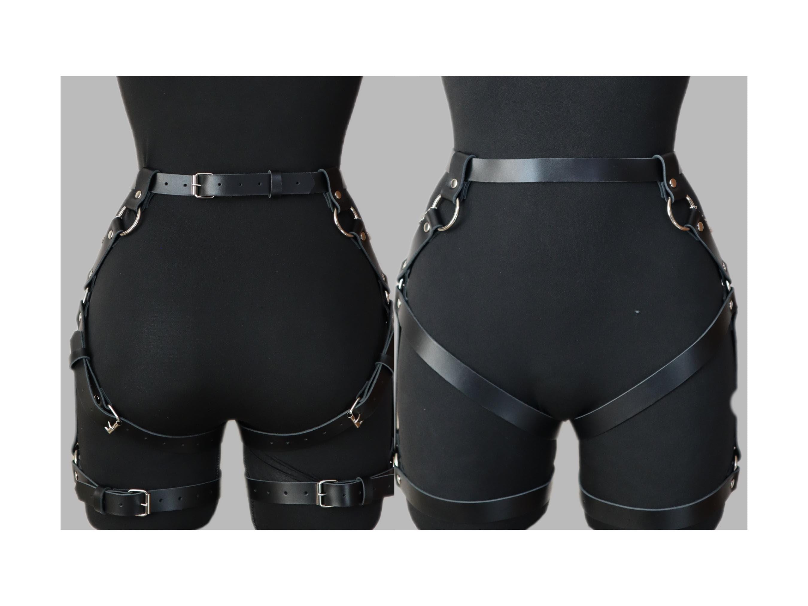 Harnais En Cuir Synthétique Pour Femme - Ceinture Porte-jarretelles Bondage BDSM - Taille Unique