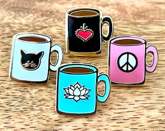 Coffee Mates! Enamel Pins.