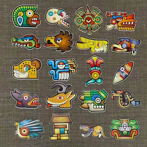 Aztec Year Symbols Vinyl Sticker 5 Packs