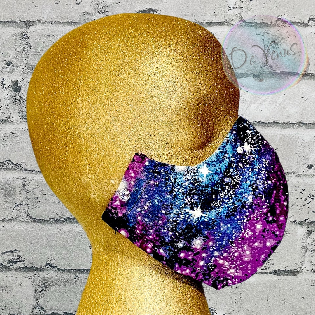 Galaxy Mask Washable Mask 3 Layer Mask Face Covering Shiny Face Mask