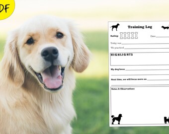 Dog Training Log Printable - Etsy