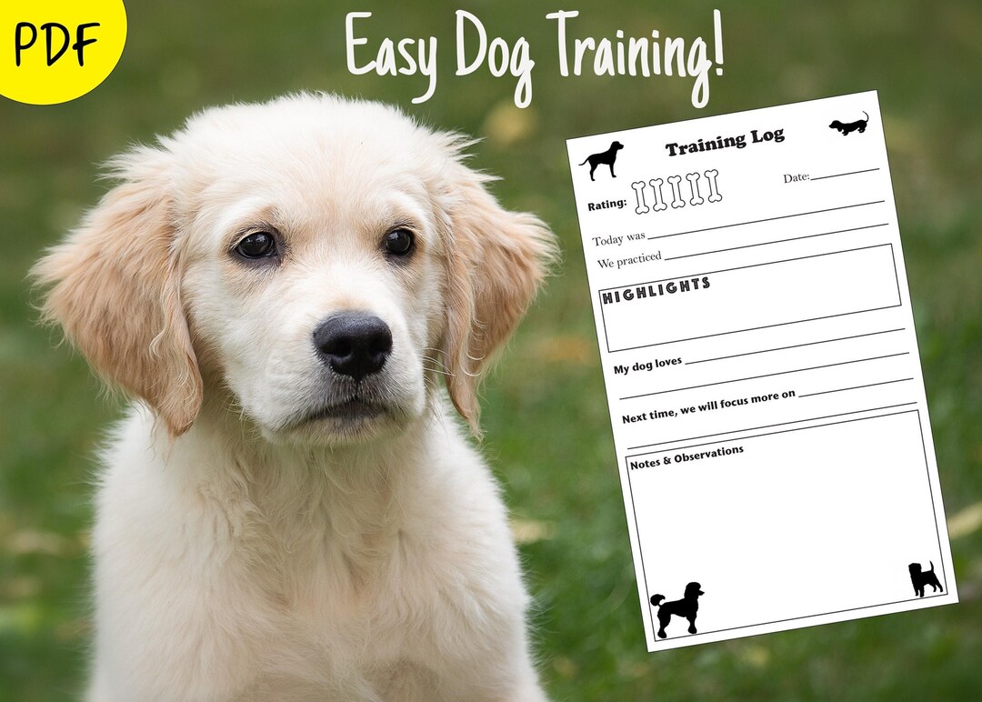 Dog Trainer Printable Training Log Sheet. Great for New Puppy - Etsy