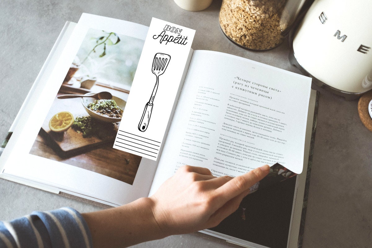 Printable Bookmarks Minimalist Cooking Bookmarks for Chefs. Etsy