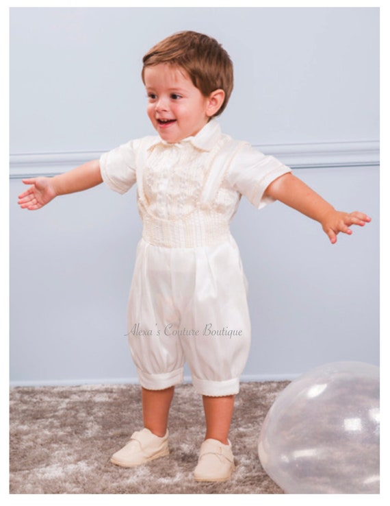 Peace Boy s Bautismo Vestido de bautizo Romper Traje de Bautizo