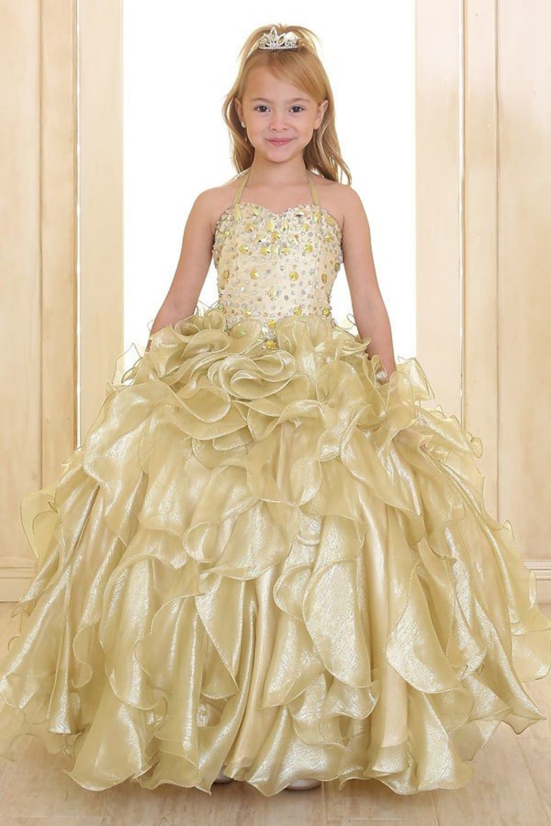 Girls Ball Gown DressVestido de 3 Anos para Presentacion SY113