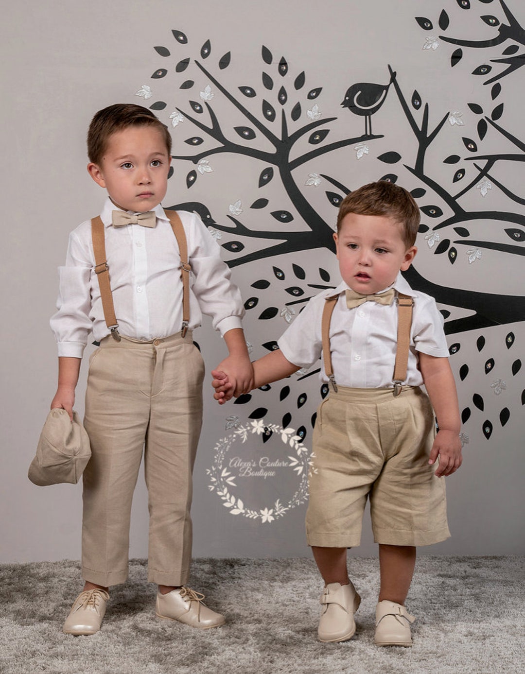 Baby boy short suspenders outfit sale