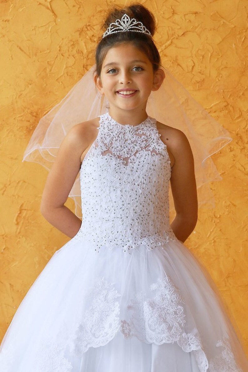 First Communion Dress/Vestido de Primera Communion KY214W Etsy