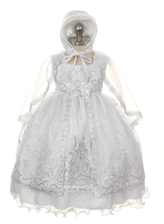 chinese dress ladies Lilliana Couture Baptism Heirloom Gown Milky White / 9-12M main image 0
