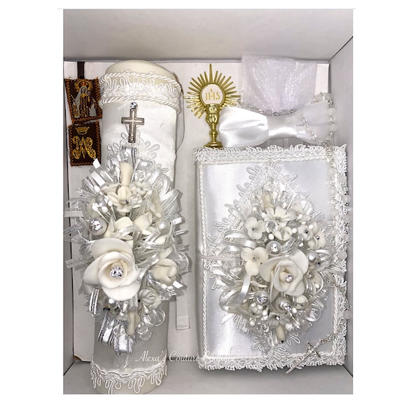 First Communion Candle Set/Vela de Primera Communion