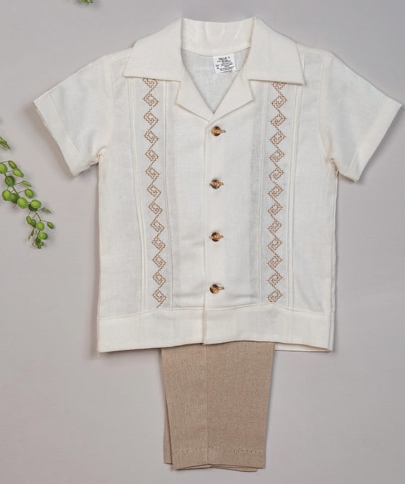 Traje de Guayabera para Niños Traje de Playa Pantalones Cortos y