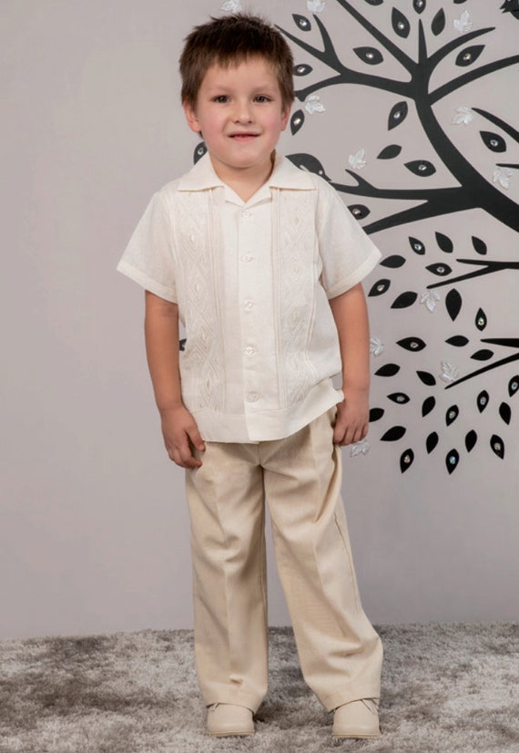 Guayabera Outift Boys Beach Outfit / Shorts and and - Etsy