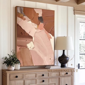Terracotta 3D Textured Wall Art Burnt Orange Wall Art Terracotta Abstract Painting Heavy Texture Painting Textured Painting Bright Wall Art