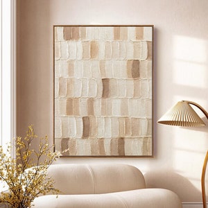 Erdton Texture Art Neutral Wandkunst 3D Texture Art Minimalistische Wandkunst Gips Art Boho Wandkunst Skandinavische Wandkunst Minimalistische Kunst