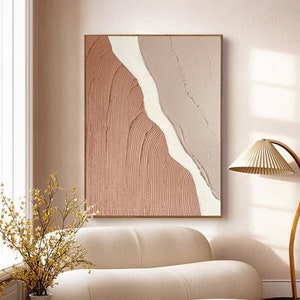 Large Terracotta Texture Art Textured Burnt Orange Abstract Painting 3D Texture Art Minimalist Wall Art Canvas Wall Art Terracotta Wall Art