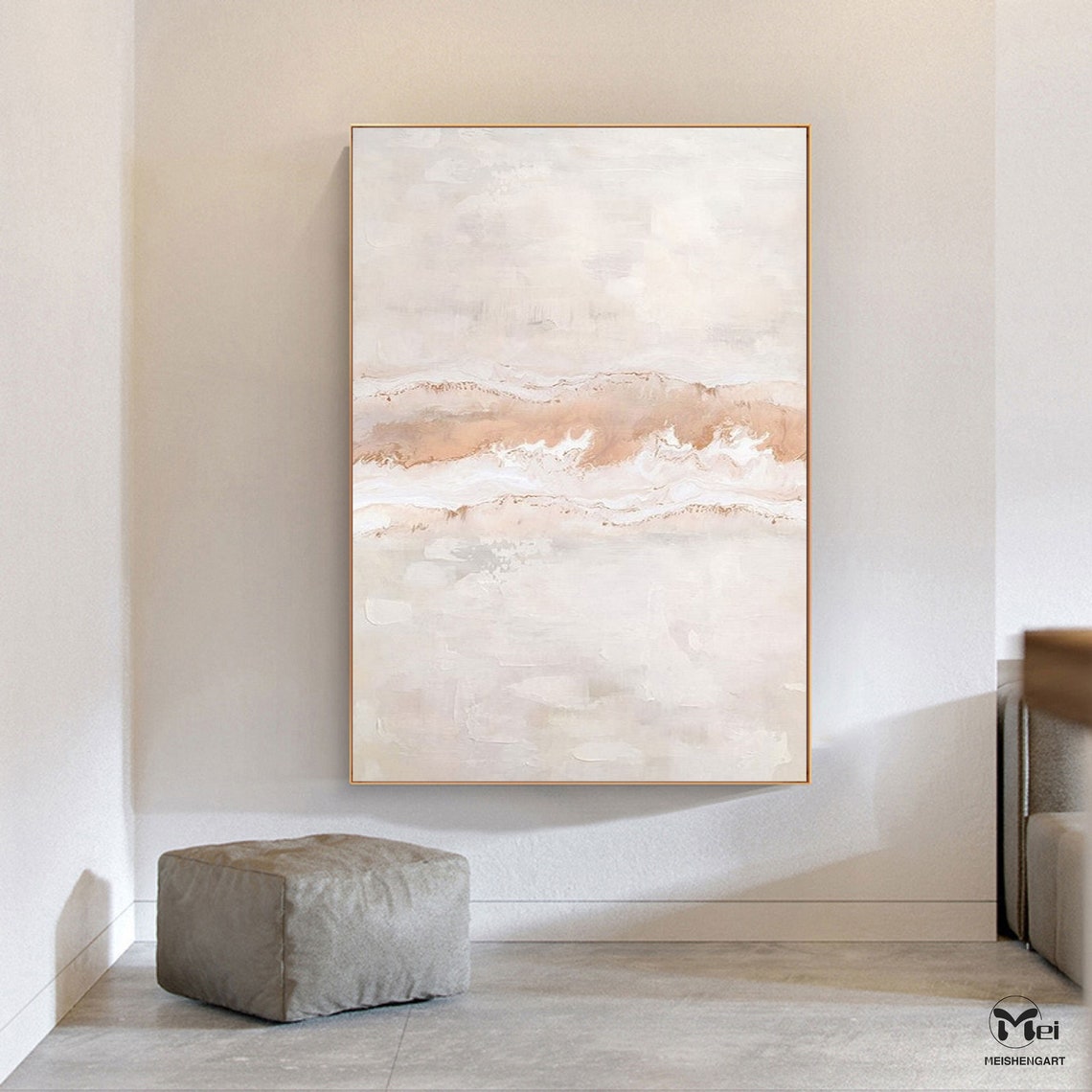 Beige Textured Painting Abstract Acrylic Painting Paintings on Etsy