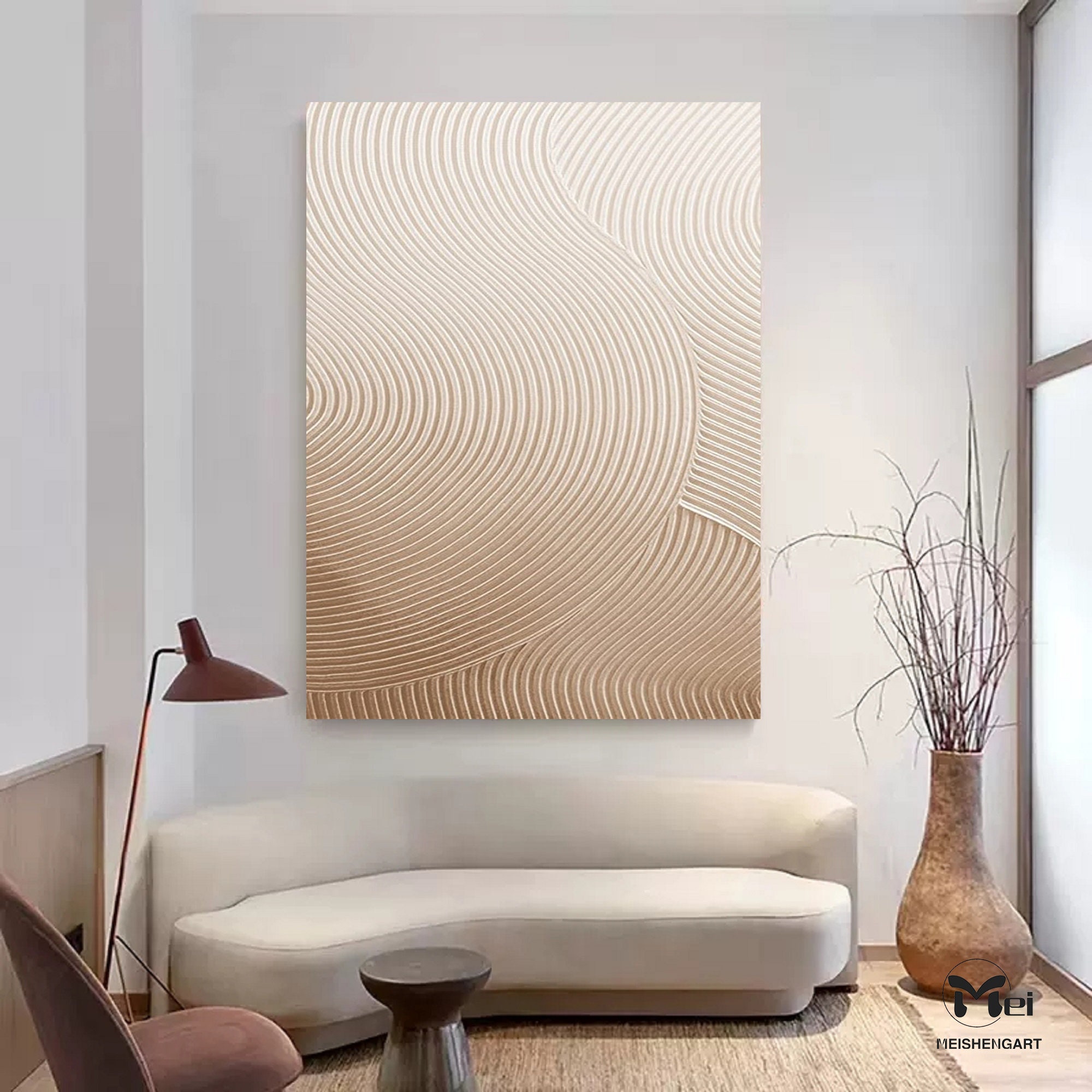Wabi Sabi Wall Art Neutral Wall Art Beige Texture Painting 3D - Etsy