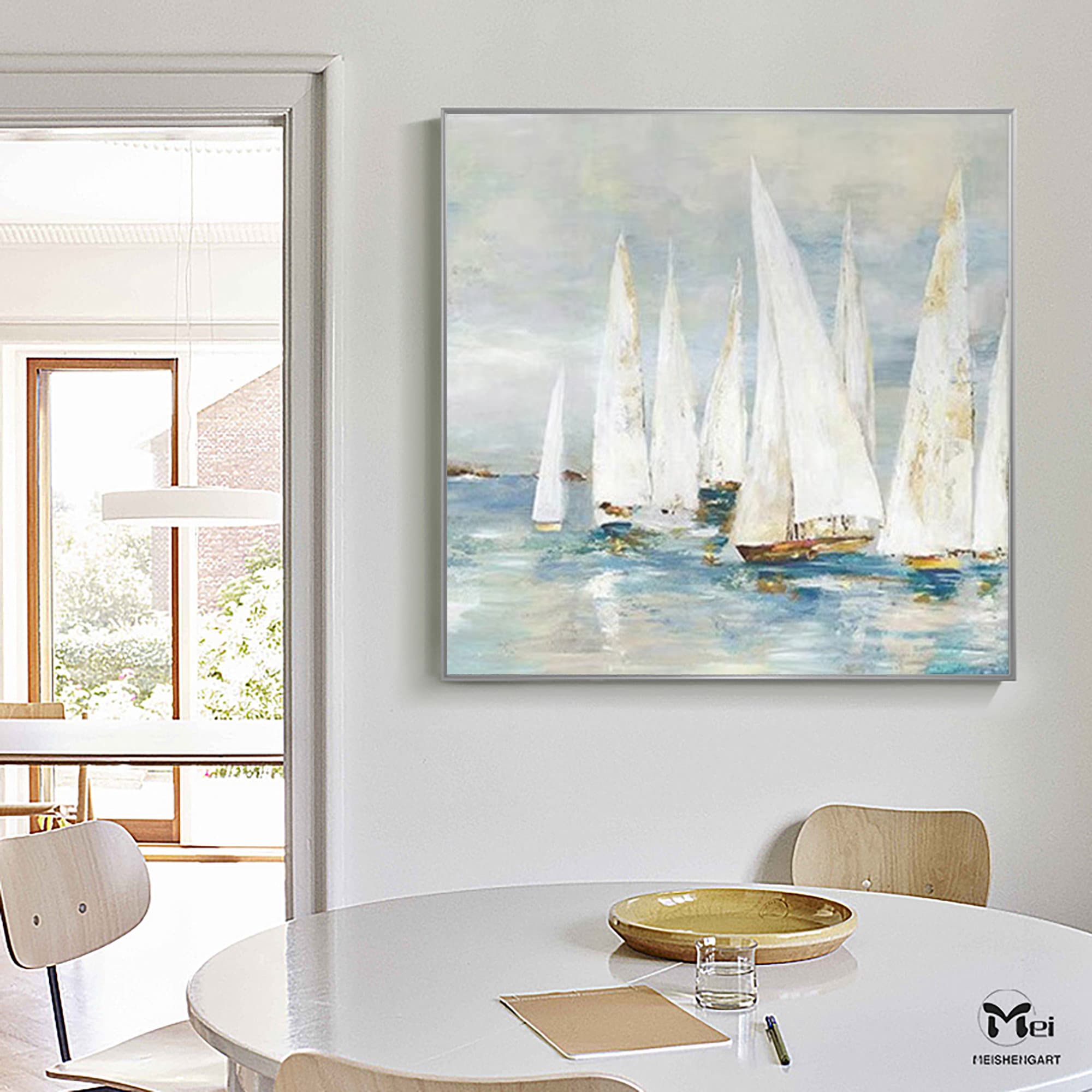 sailboats painting on canvas