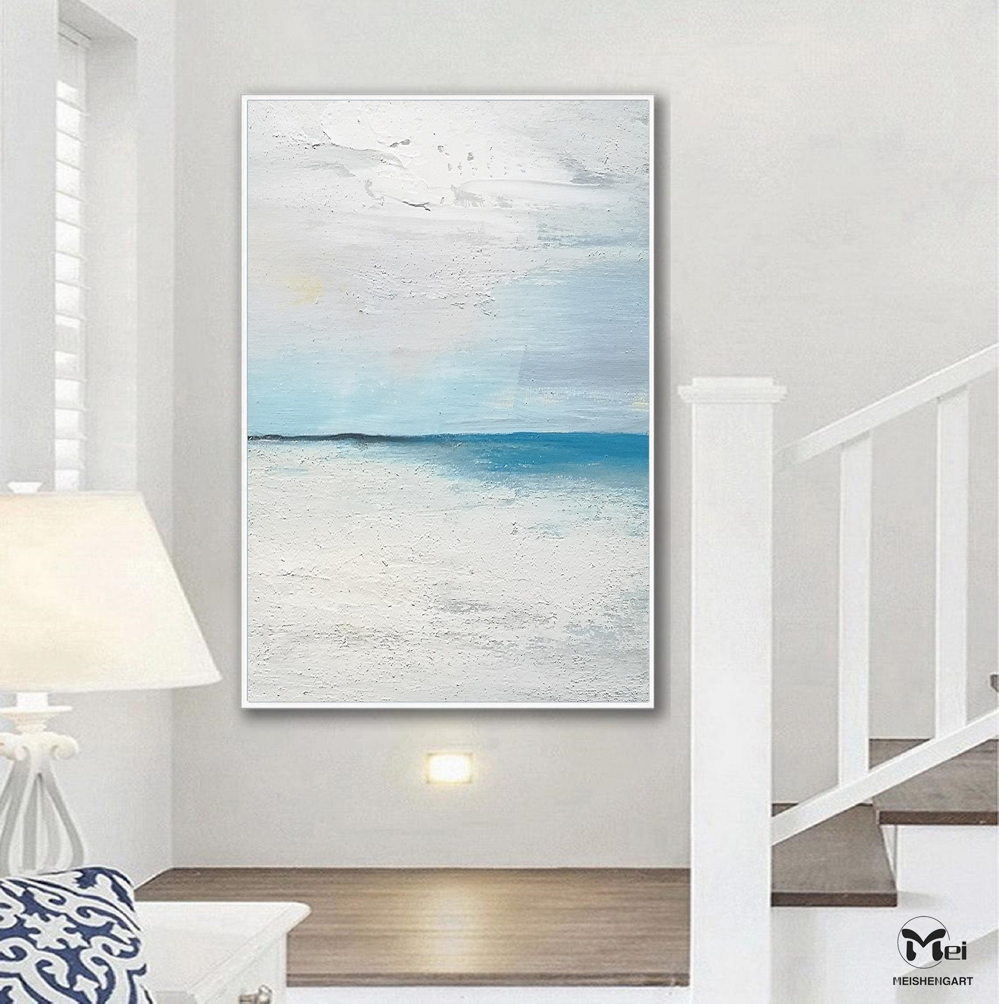Beach Painting on Canvas Beach Wall Art Beach Scene Painting Etsy