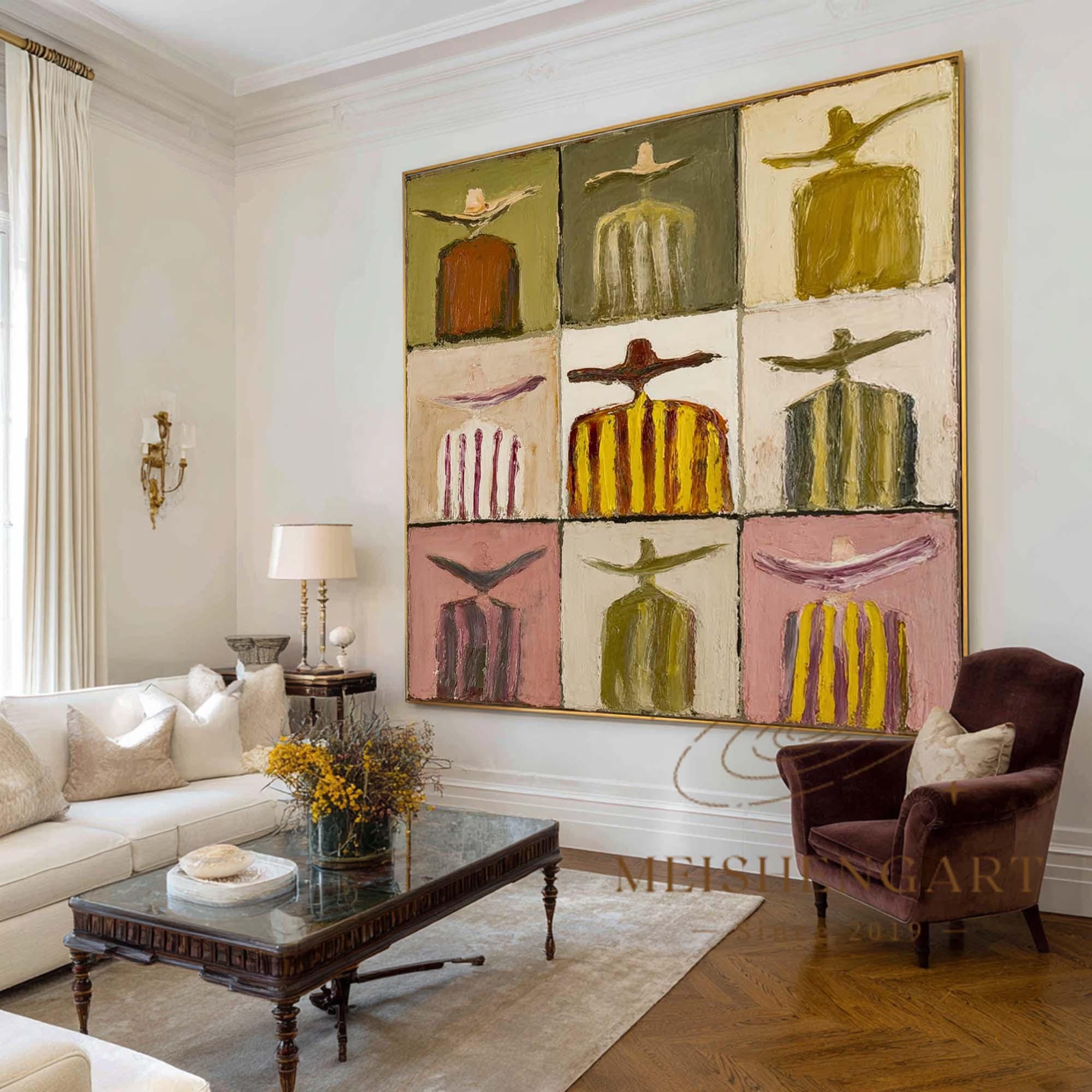 3x3 Abstract Art - Etsy