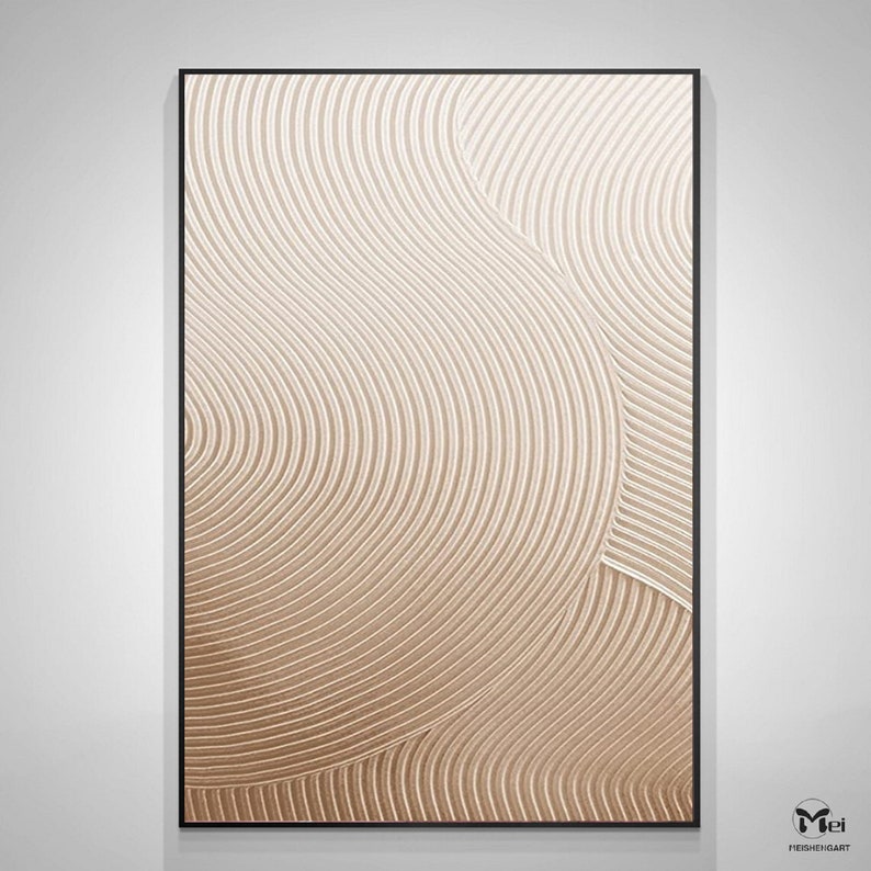 Wabi Sabi Wall Art Neutral Wall Art Beige Texture Painting 3D - Etsy