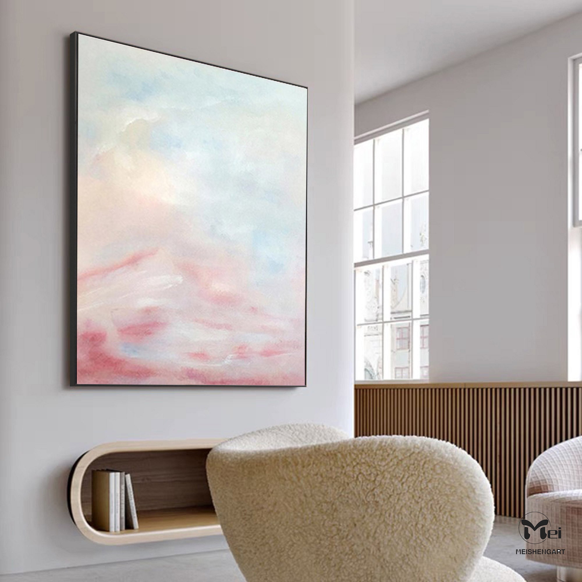 Pink Abstract Painting Pink Wall Art Original Pink Painting Etsy