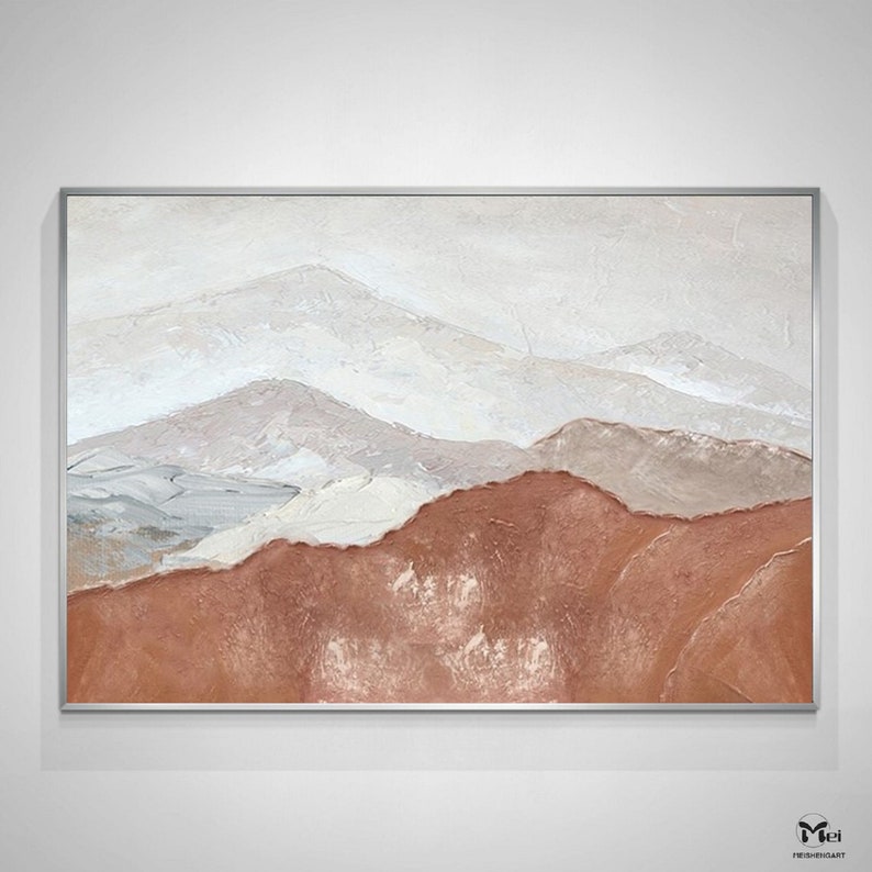 Terracotta Textured Wall Art Original Abstract Painting Textured Wall Art Terracotta Abstract Painting Burnt Orange Painting Boho Wall Art image 8